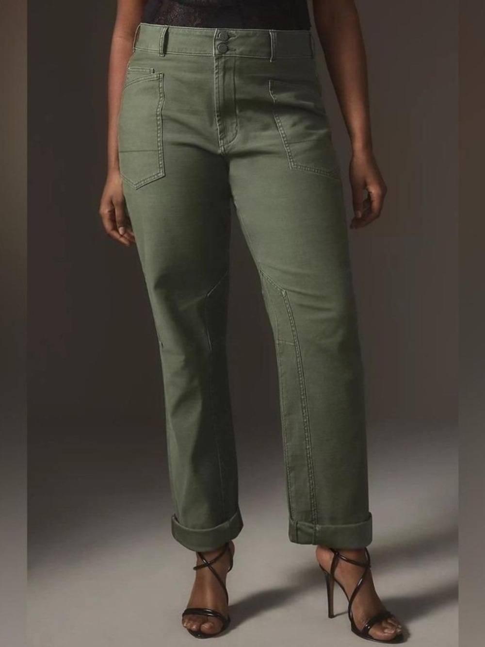 Pilcro Women's Green Trousers Size 30